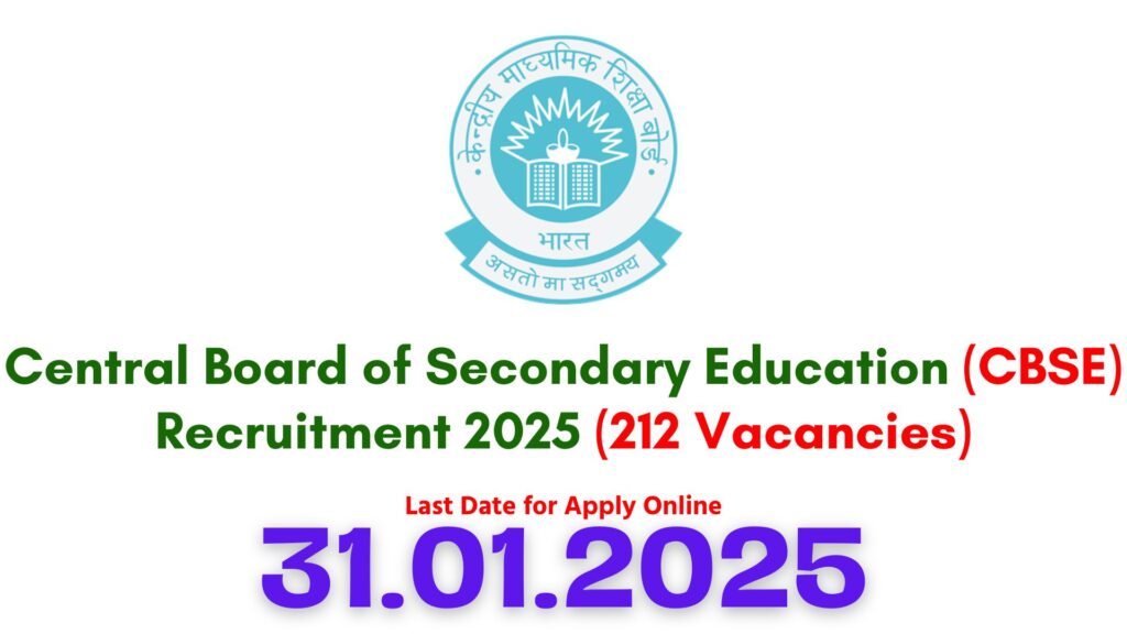 CBSE Junior Assistant Recruitment 2025 Notification