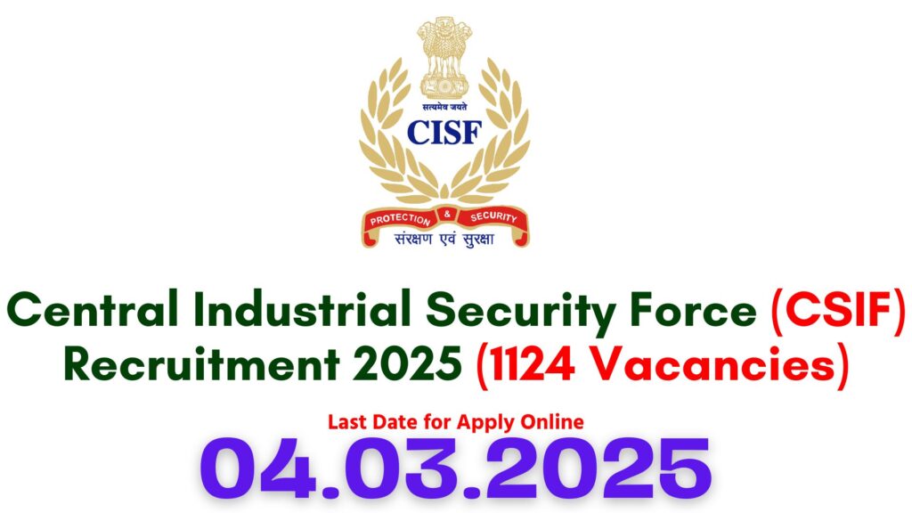 CSIF Constable Driver Recruitment 2025
