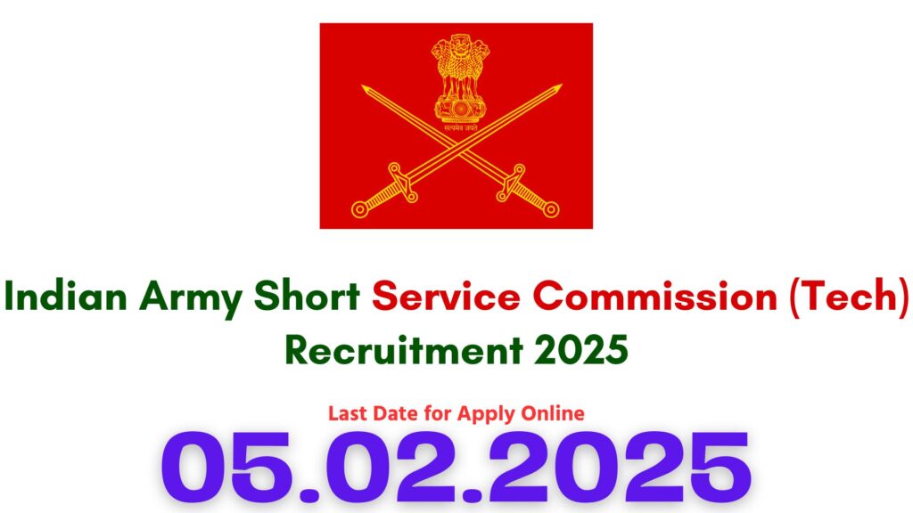 Indian Army SSC Tech Recruitment 2025 