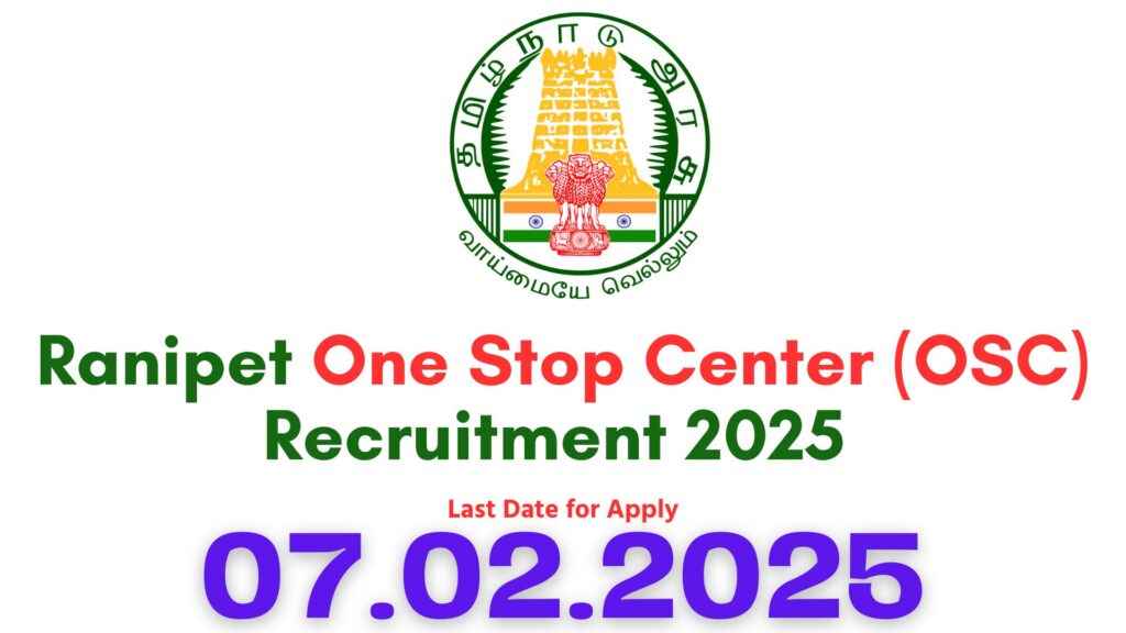 Ranipet OSC Recruitment 2025