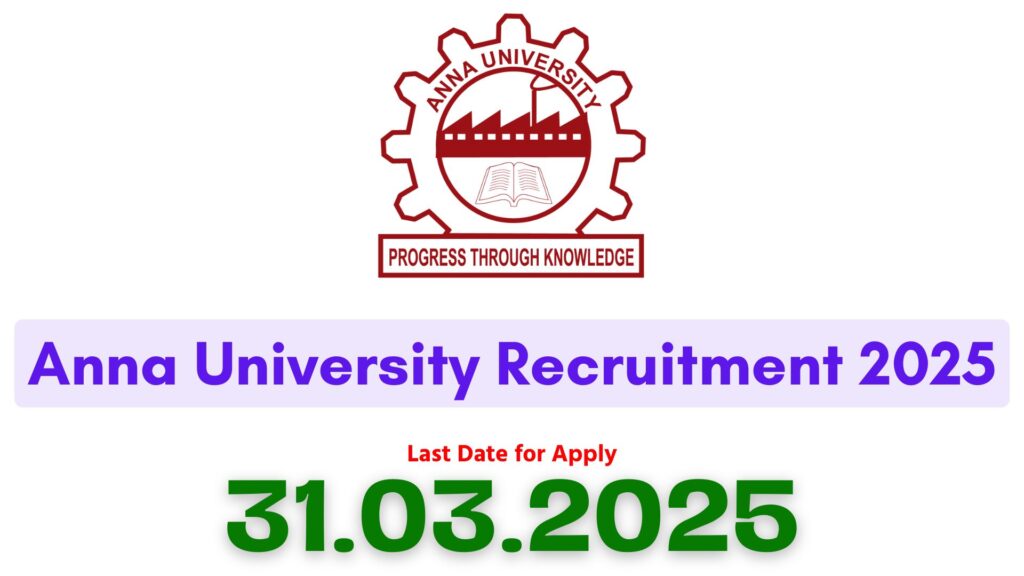 Anna University Non Teaching Recruitment 2025