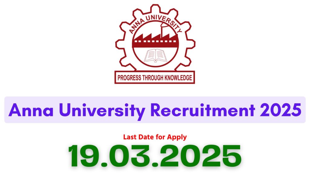 Anna University Recruitment 2025