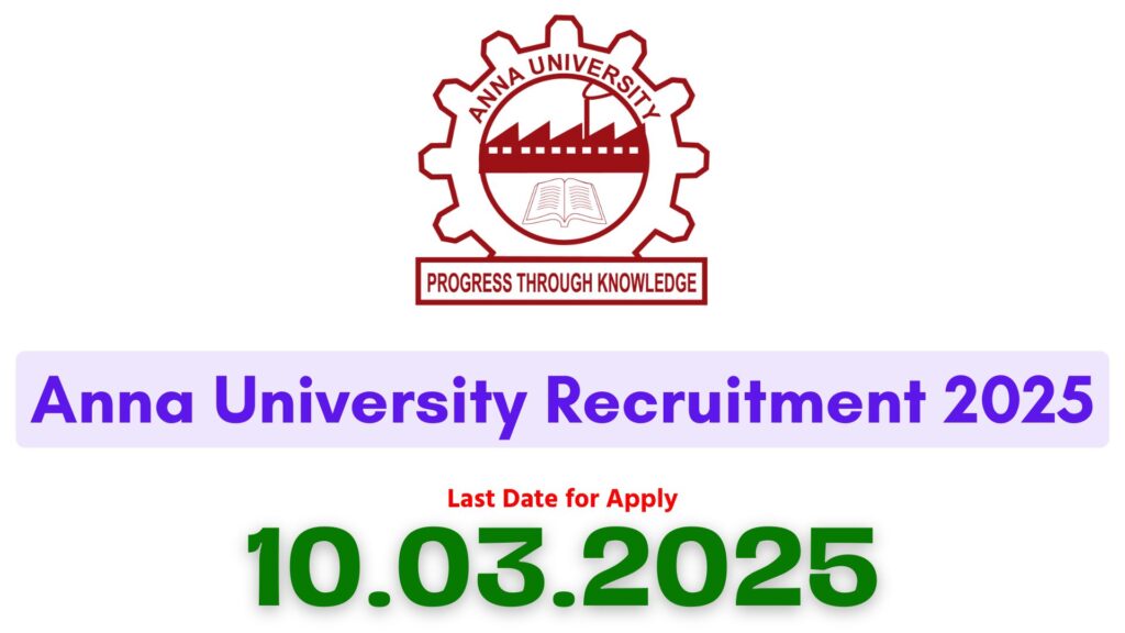 Anna University Recruitment 2025