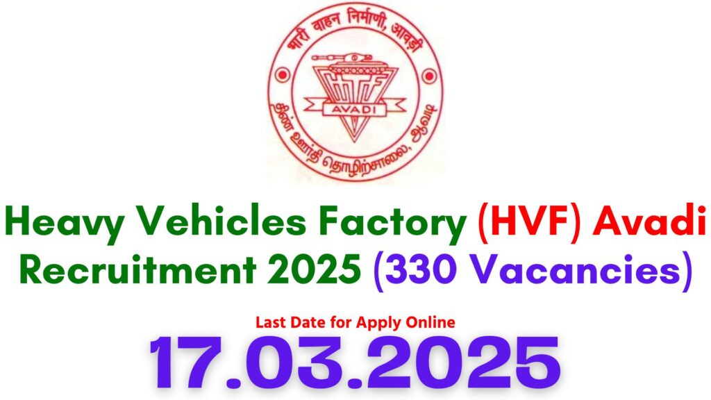 HVF Avadi Apprentice Recruitment 2025