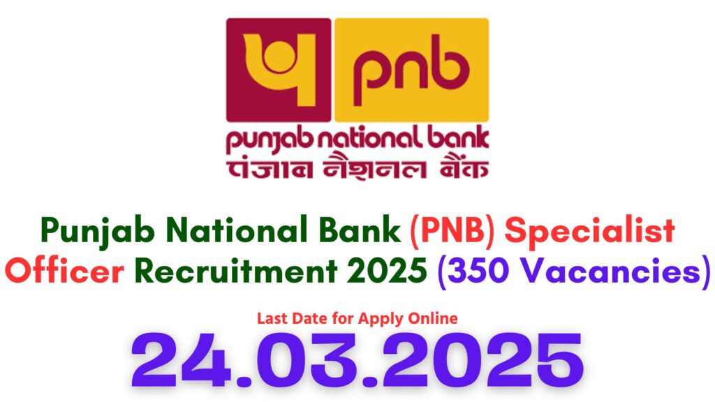 PNB Specialist Officer Recruitment 2025