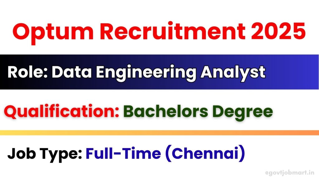 Optum hiring Data Engineering Analyst in Chennai 2025 – Apply online