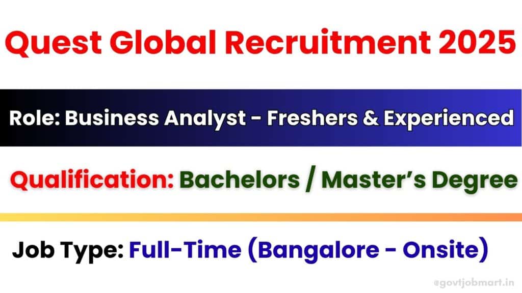 Quest Global Business Analyst Jobs 2025 in Bangalore – Apply Online