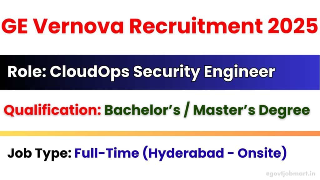 GE Vernova CloudOps Security Engineer Recruitment 2025 in Hyderabad