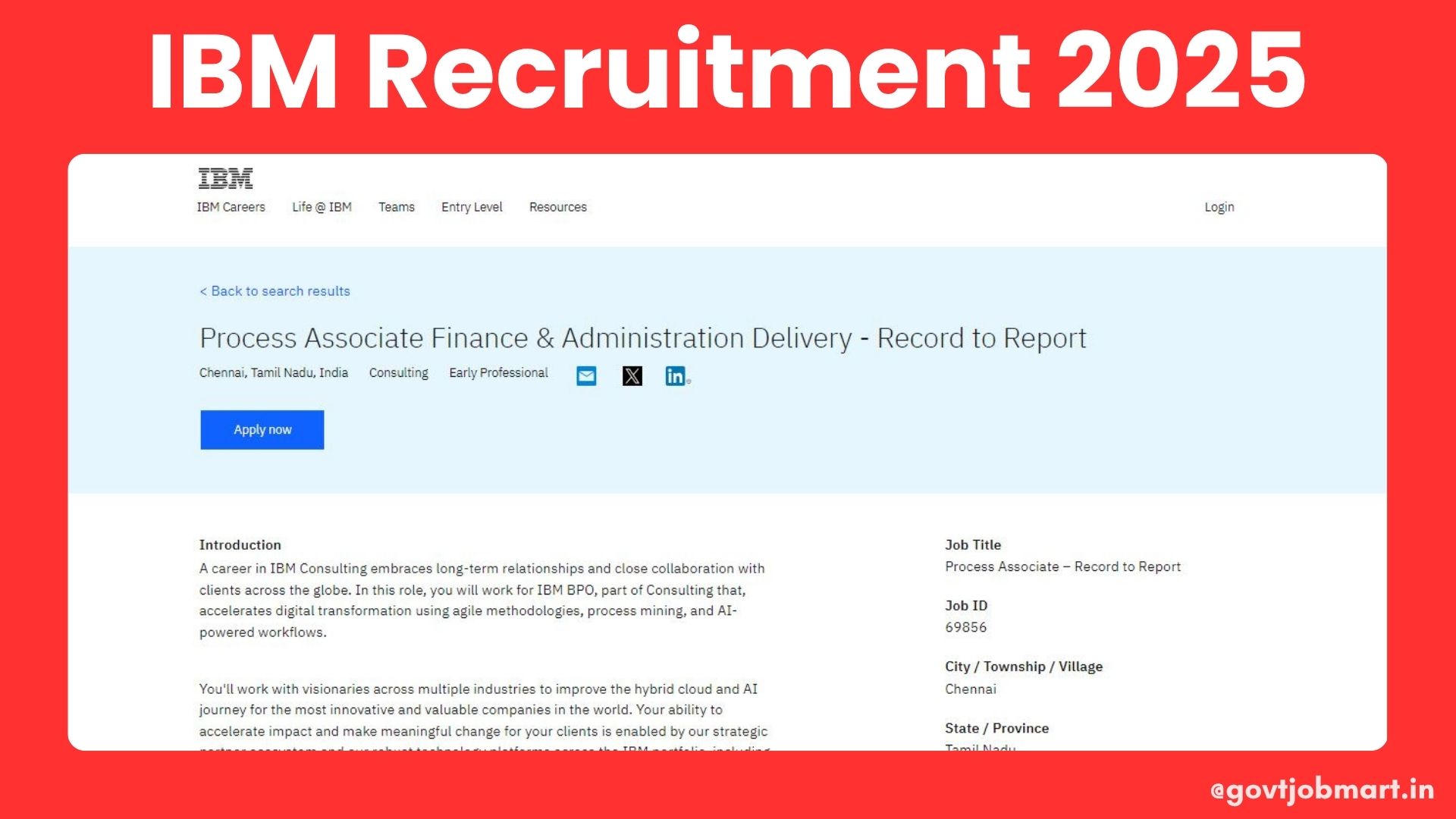 Process Associate Role IBM Recruitment 2025 | Hiring Process Associate – Finance ...