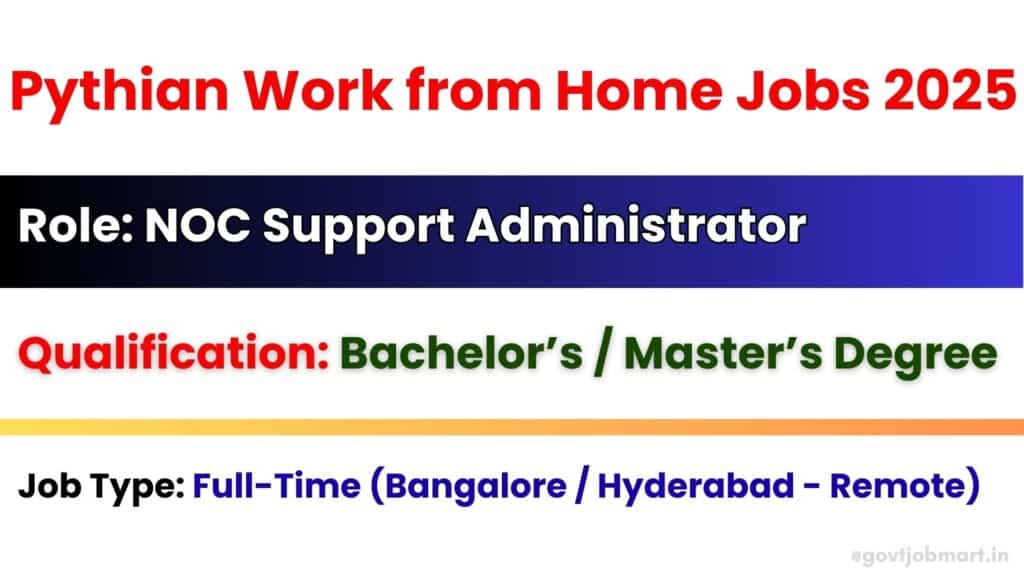 Pythian Work from Home Jobs 2025 for NOC Support Administrator in Bangalore and Hyderabad