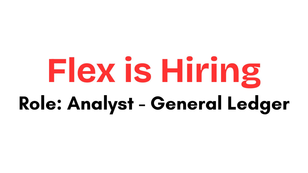 Flex Recruitment Drive; Hiring Analyst