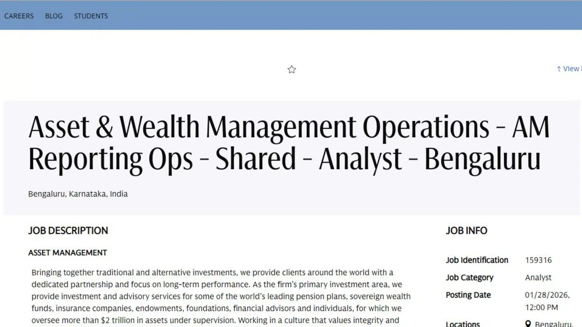 Goldman Sachs Recruitment Drive; Hiring Analyst 