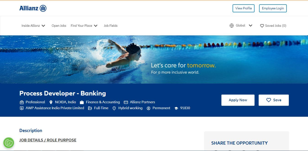 Allianz Recruitment Drive; Hiring Process Developer