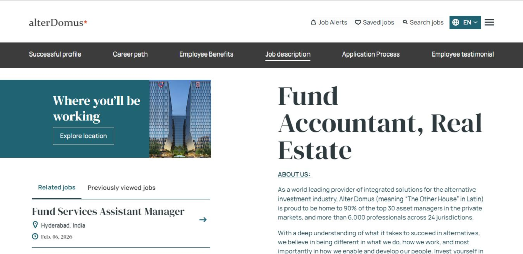 alterDomus Recruitment Drive; Hiring Fund Accountant
