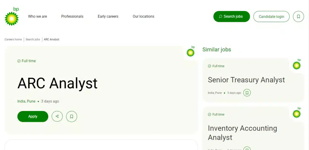 BP Recruitment Drive; Hiring ARC Analyst