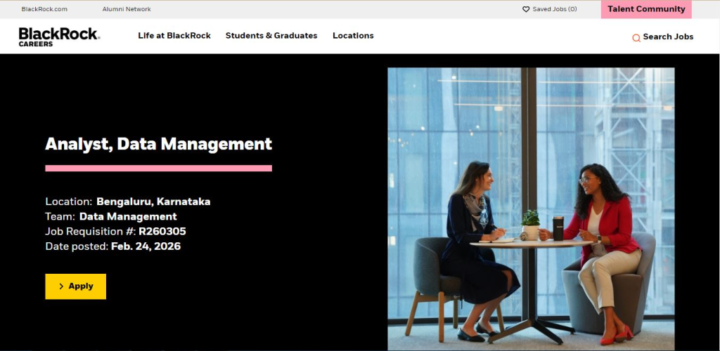 BlackRock Recruitment Drive; Hiring Analyst