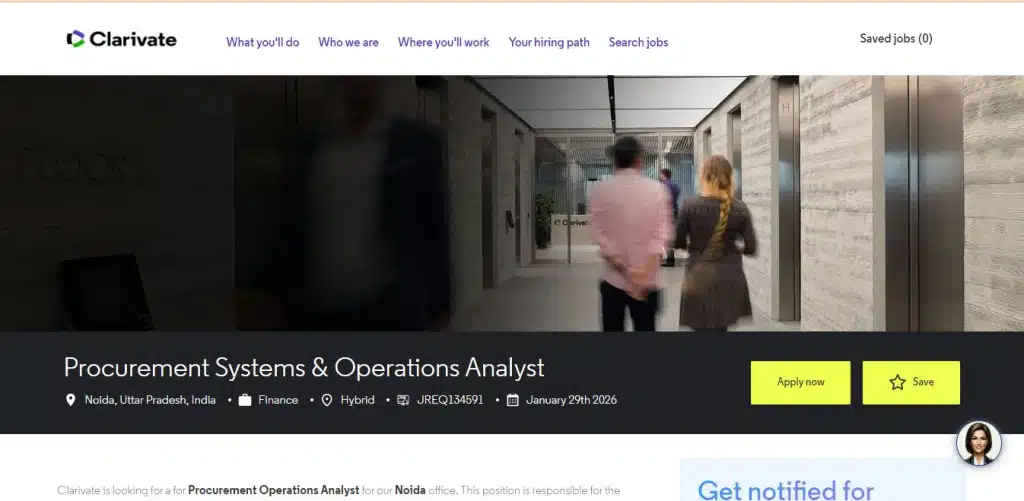 Clarivate Recruitment Drive; Hiring Procurement Systems & Operations Analyst – Apply Now