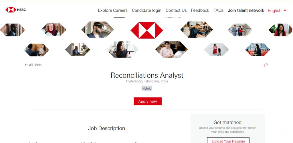 HSBC Recruitment Drive; Hiring Reconciliations Analyst 