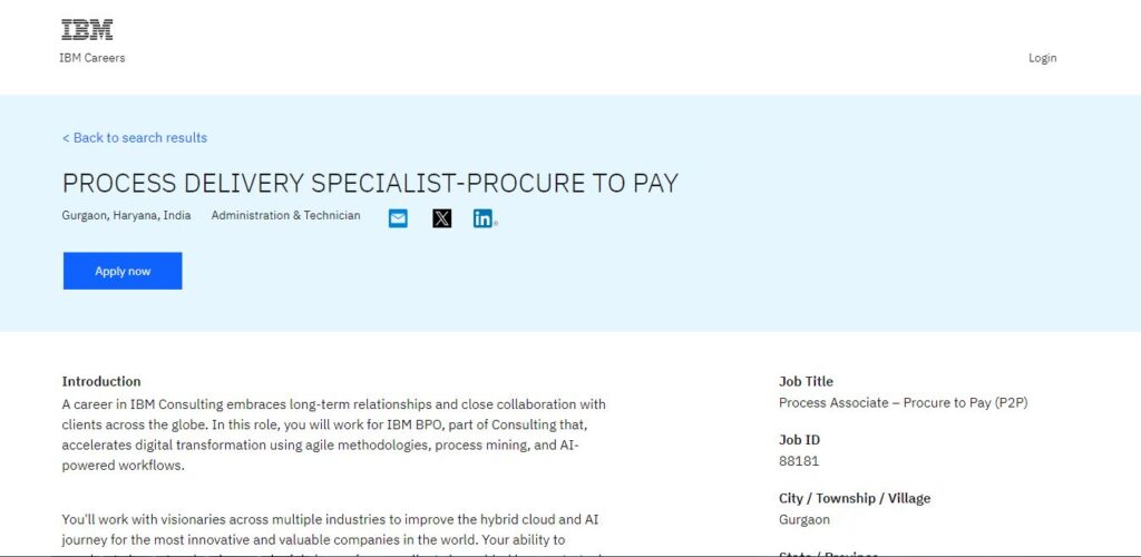 IBM Recruitment Drive; Hiring Process Associate
