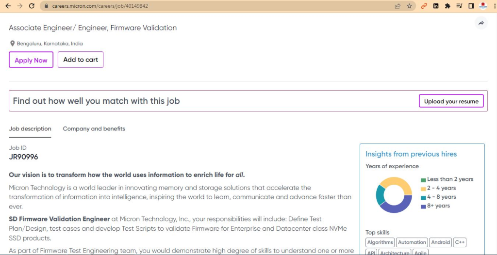Micron Technology Recruitment Drive; Hiring Associate Engineer – Apply Now