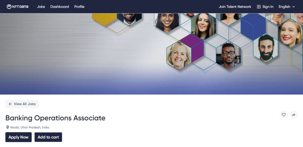NTT Data Recruitment Drive; Hiring Banking Operations Associate