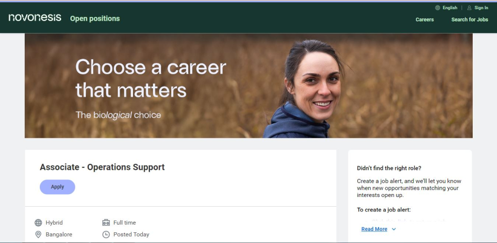 Novonesis Recruitment Drive; Hiring Associate