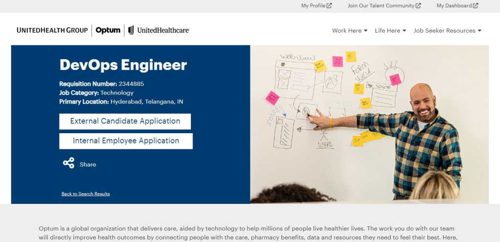 Optum Recruitment Drive; Hiring DevOps Engineer