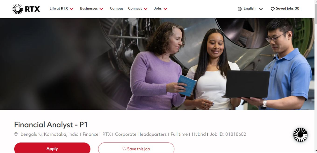 RTX Recruitment Drive; Hiring Financial Analyst