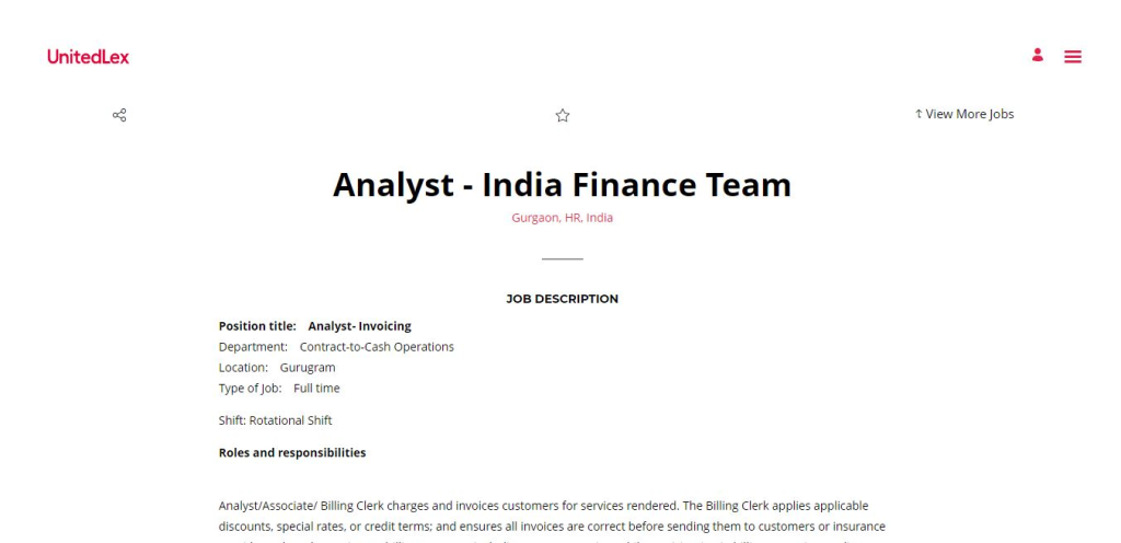 UnitedLex Recruitment Drive; Hiring Analyst