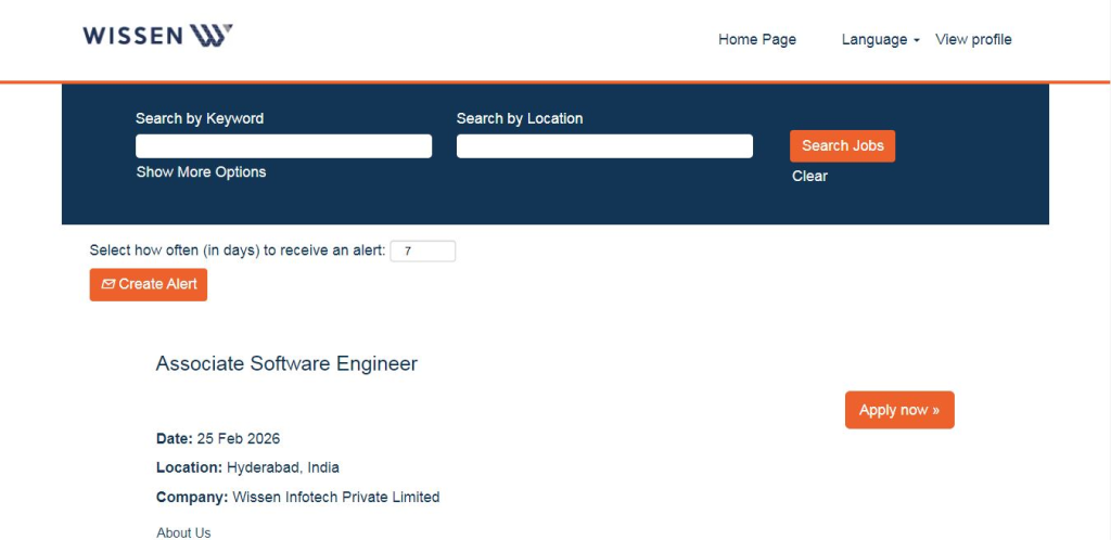Wissen Infotech Recruitment Drive; Hiring Associate Software Engineer