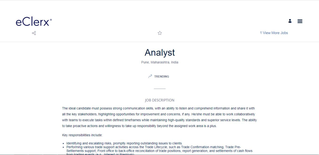 eClerx Recruitment Drive; Hiring Analyst