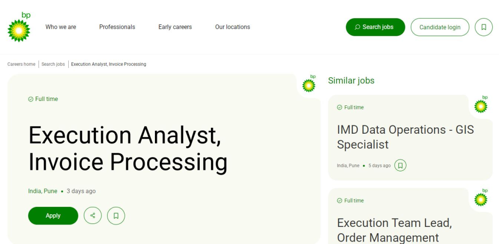 BP Recruitment Drive; Hiring Execution Analyst