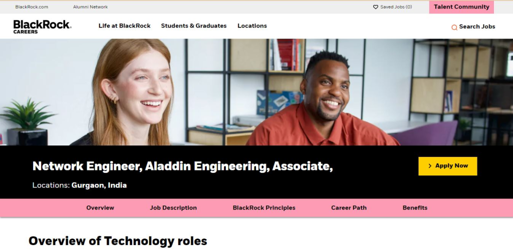 BlackRock Recruitment Drive; Hiring Network Engineer