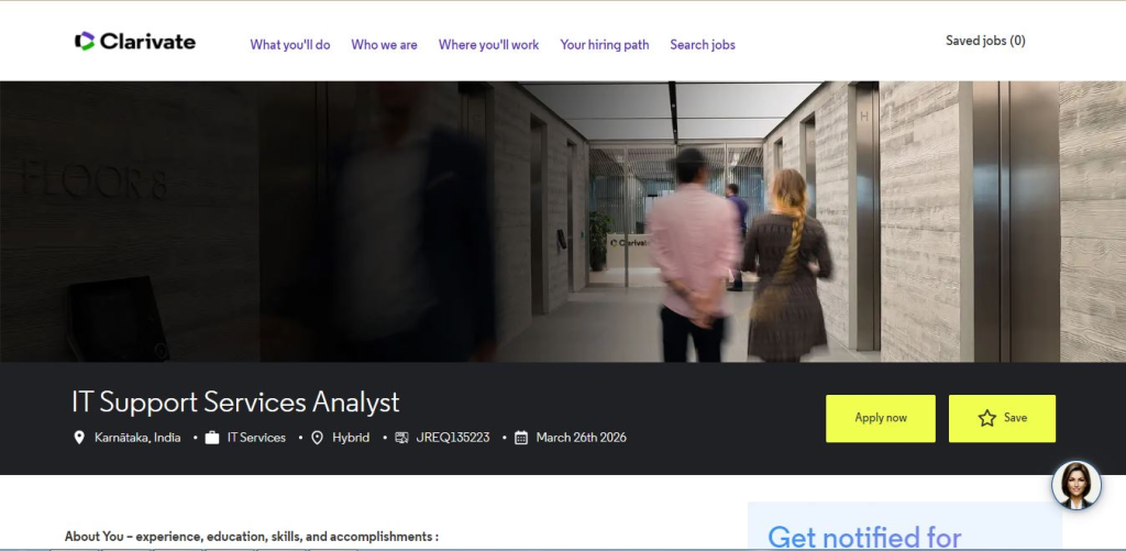 Clarivate Recruitment Drive; Hiring IT Support Services Analyst