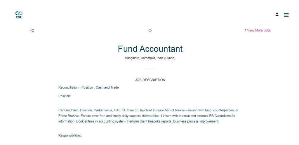 CSC Global Recruitment Drive; Hiring Fund Accountant