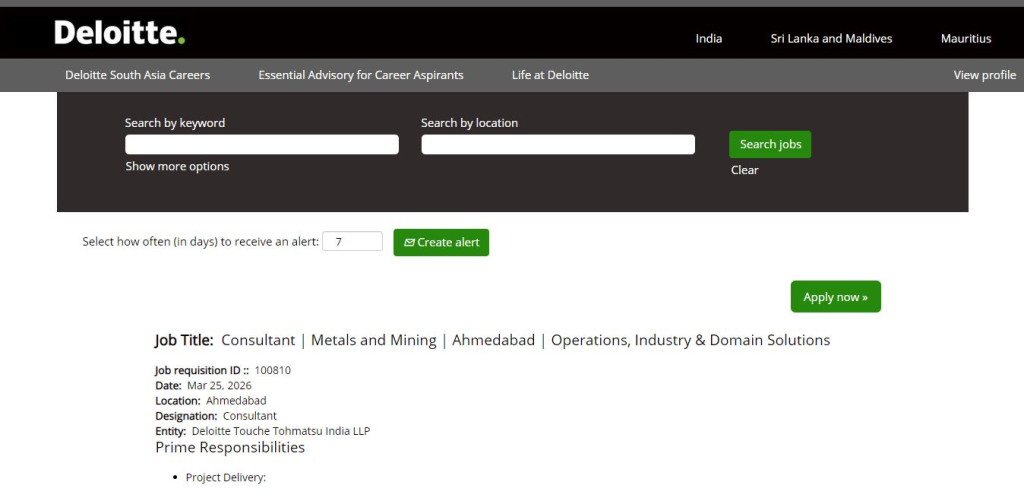 Deloitte Recruitment Drive; Hiring Consultant 