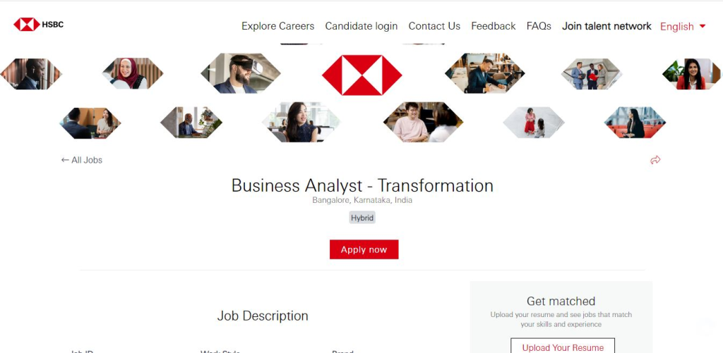 HSBC Recruitment Drive; Hiring Business Analyst