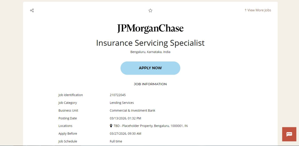JPMorgan & Chase Recruitment Drive; Hiring Analyst