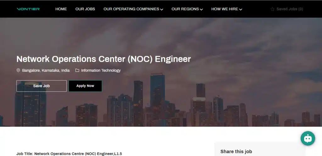 Vontier Recruitment Drive; Hiring NOC Engineer