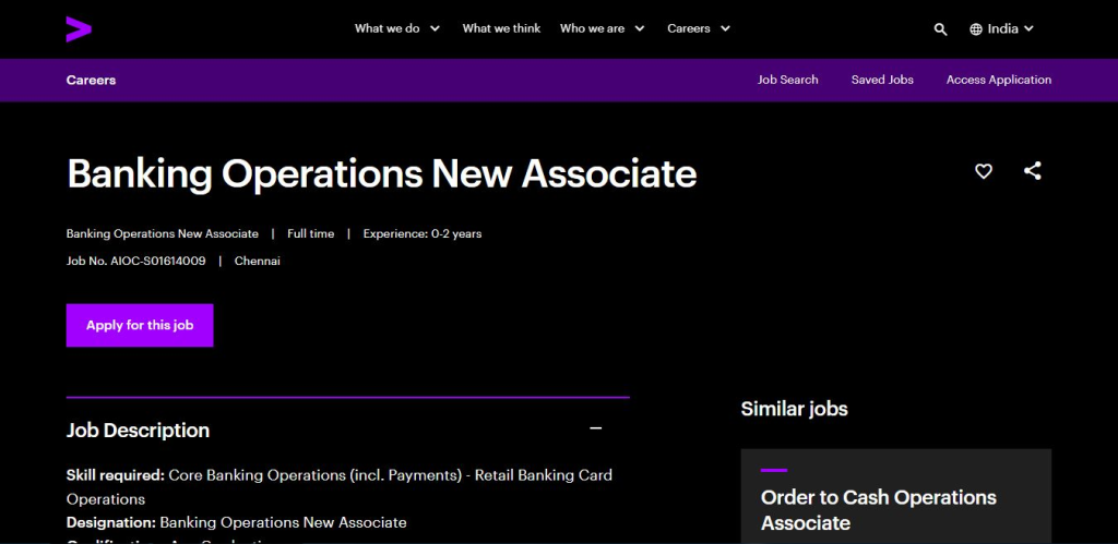 Accenture Recruitment Drive; Hiring Associate – Apply Now