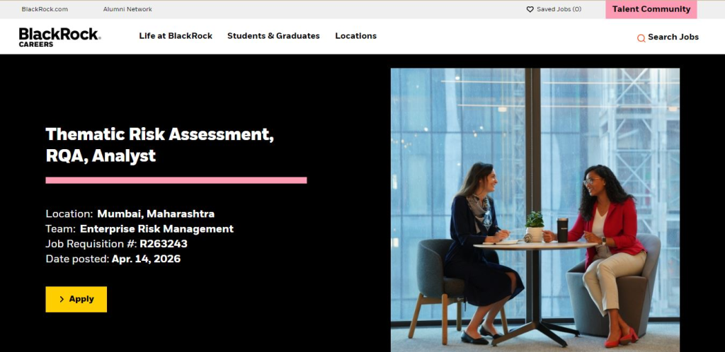 BlackRock Recruitment Drive; Hiring Analyst 