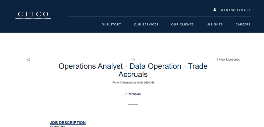 Citco Recruitment Drive; Hiring Operations Analyst