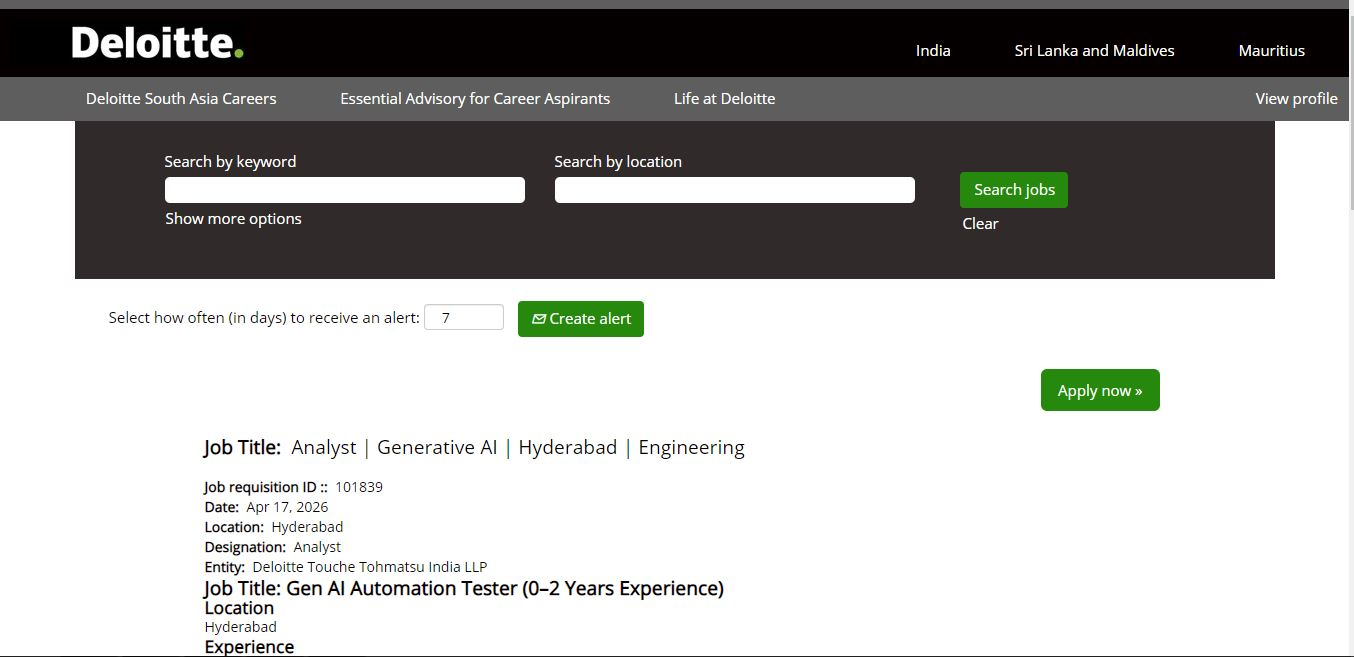 Deloitte Recruitment Drive; Hiring Analyst – Apply Now – Govt Job Mart