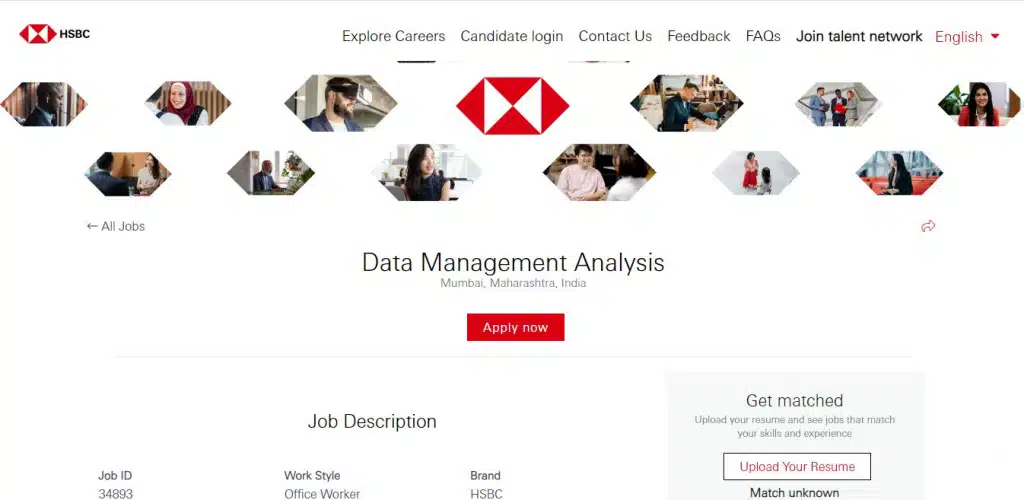 HSBC Recruitment Drive; Hiring Data Management Analysis