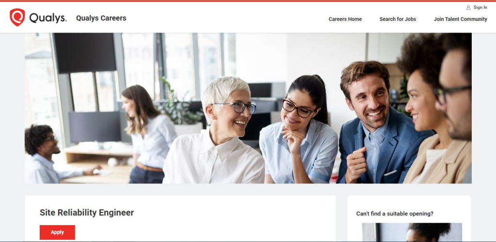 Qualys Recruitment Drive; Hiring Site Reliability Engineer