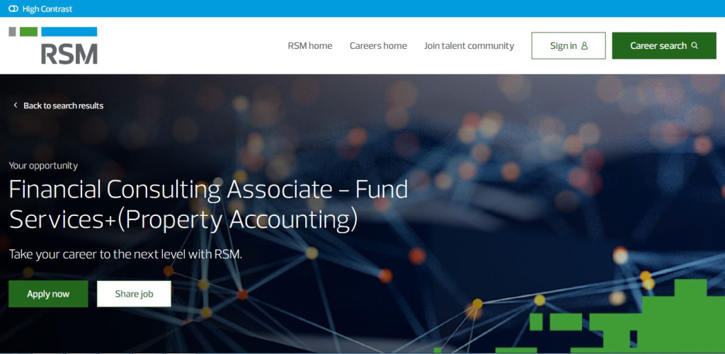 RSM Recruitment Drive; Hiring Financial Consulting Associate