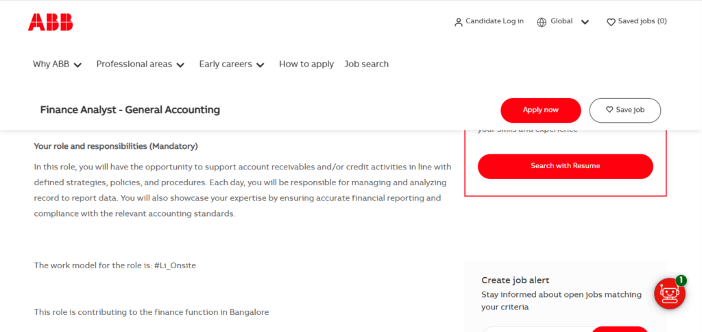 ABB Recruitment Drive; Hiring Finance Analyst