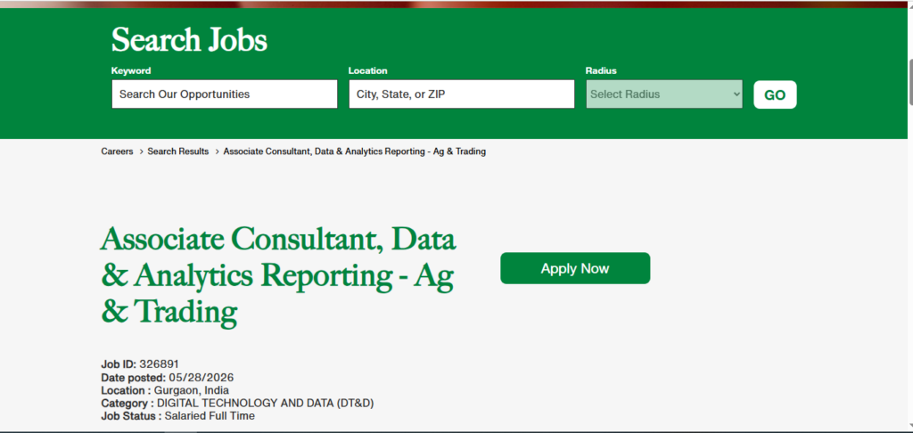 Cargill Recruitment Drive; Hiring Associate Consultant