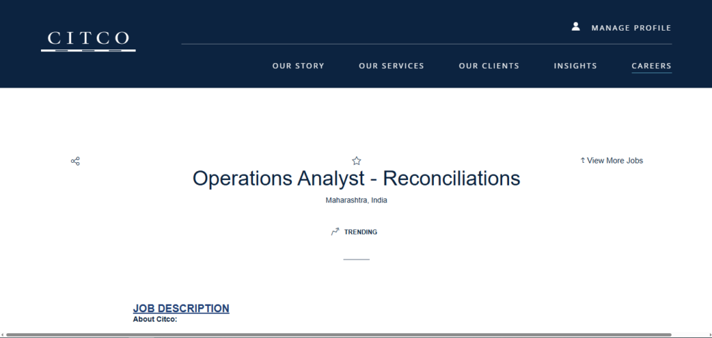 Citco Recruitment Drive; Hiring Operations Analyst