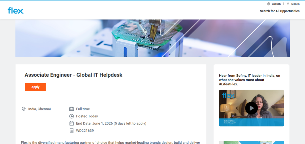 Flex Recruitment Drive; Hiring Helpdesk Associate